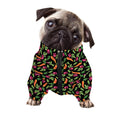 Watercolor Carrot And Radish Print Dog Zip Up Jacket