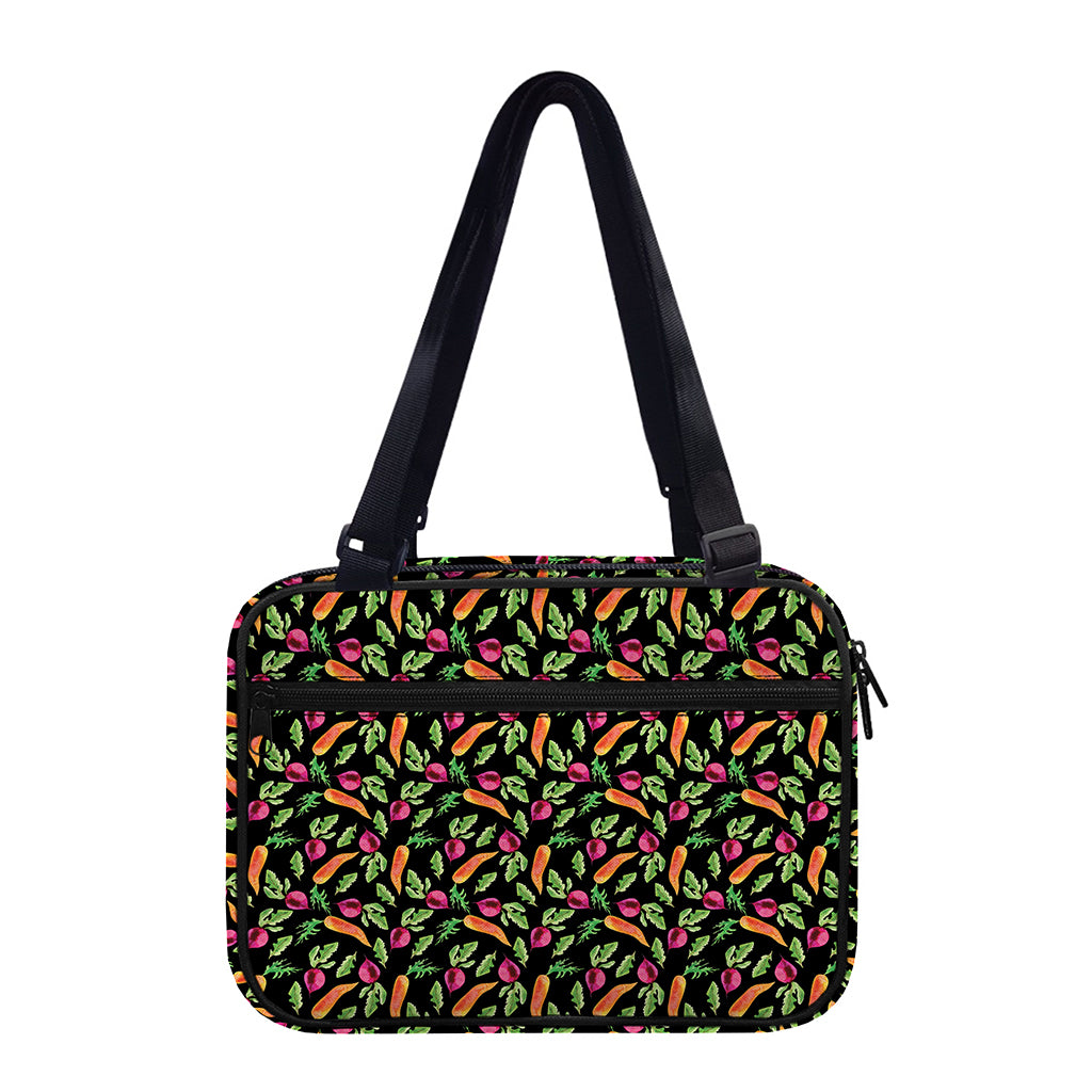 Watercolor Carrot And Radish Print Double Strap Bible Bag