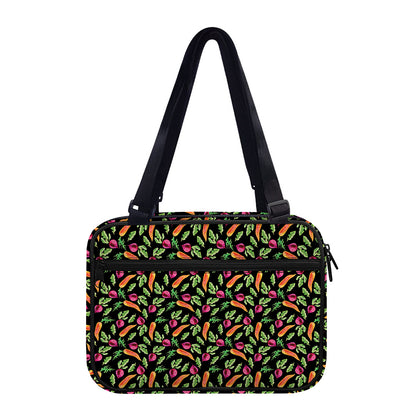 Watercolor Carrot And Radish Print Double Strap Bible Bag