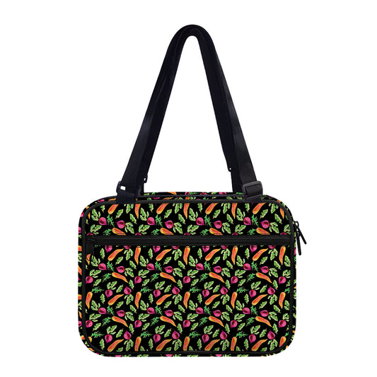 Watercolor Carrot And Radish Print Double Strap Bible Bag