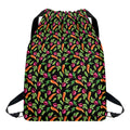 Watercolor Carrot And Radish Print Drawstring Backpack