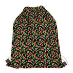 Watercolor Carrot And Radish Print Drawstring Bag