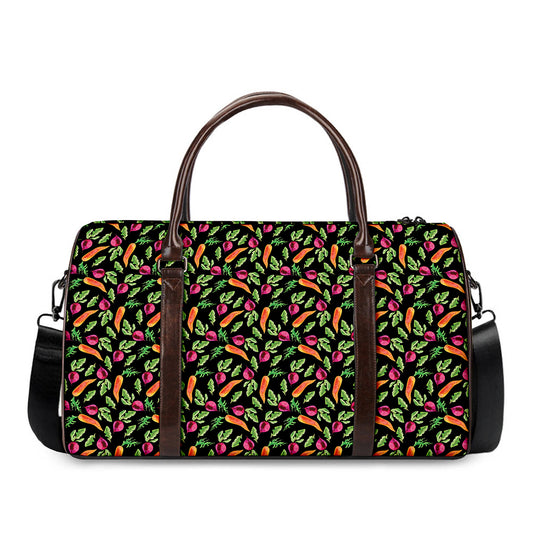 Watercolor Carrot And Radish Print Duffle Bag