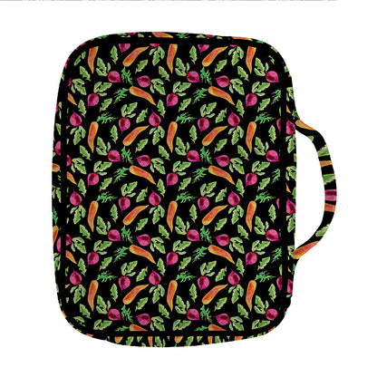 Watercolor Carrot And Radish Print Front Pocket Bible Bag