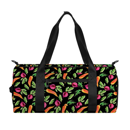 Watercolor Carrot And Radish Print Gym Bag