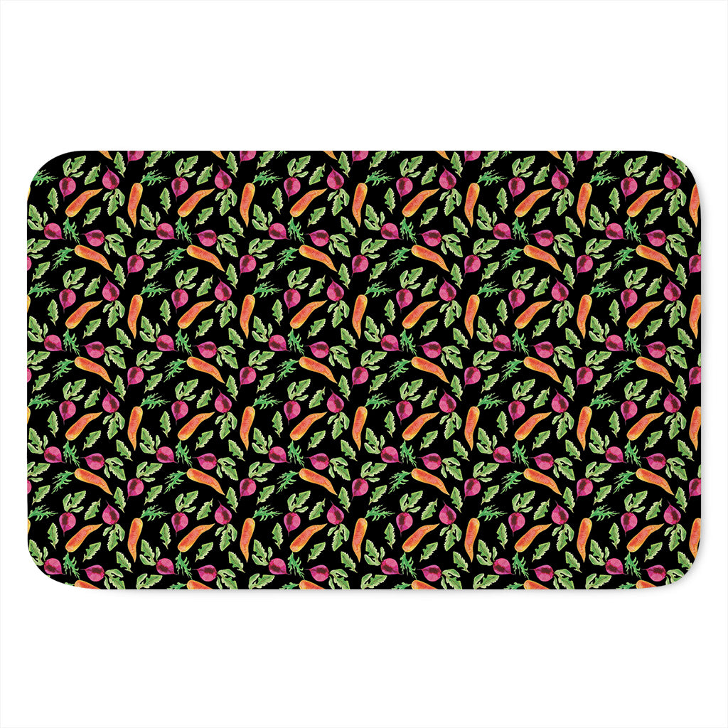 Watercolor Carrot And Radish Print Indoor Door Mat