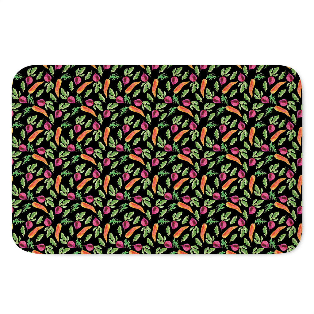 Watercolor Carrot And Radish Print Indoor Door Mat