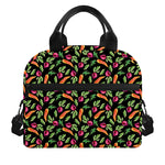 Watercolor Carrot And Radish Print Insulated Lunch Bag