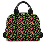 Watercolor Carrot And Radish Print Insulated Lunch Bag