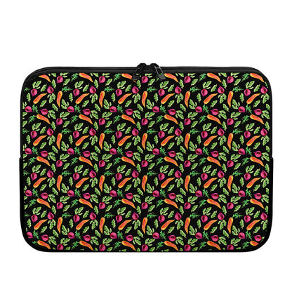 Watercolor Carrot And Radish Print Laptop Sleeve