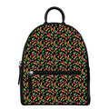 Watercolor Carrot And Radish Print Leather Backpack