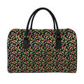 Watercolor Carrot And Radish Print Leather Duffel Bag