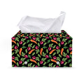 Watercolor Carrot And Radish Print Leather Tissue Box Cover