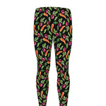 Watercolor Carrot And Radish Print Men's leggings