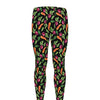 Watercolor Carrot And Radish Print Men's leggings