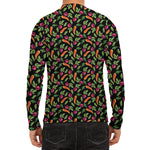 Watercolor Carrot And Radish Print Men's Long Sleeve Rash Guard