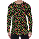 Watercolor Carrot And Radish Print Men's Long Sleeve T-Shirt