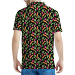 Watercolor Carrot And Radish Print Men's Polo Shirt