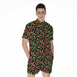 Watercolor Carrot And Radish Print Men's Rompers