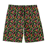 Watercolor Carrot And Radish Print Men's Swim Trunks