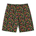 Watercolor Carrot And Radish Print Men's Swim Trunks