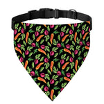 Watercolor Carrot And Radish Print Over The Collar Dog Bandana
