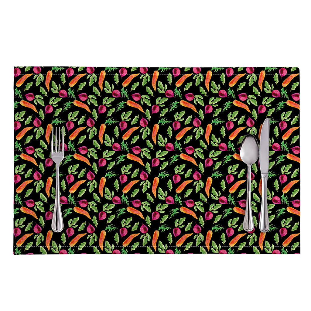Watercolor Carrot And Radish Print Placemat