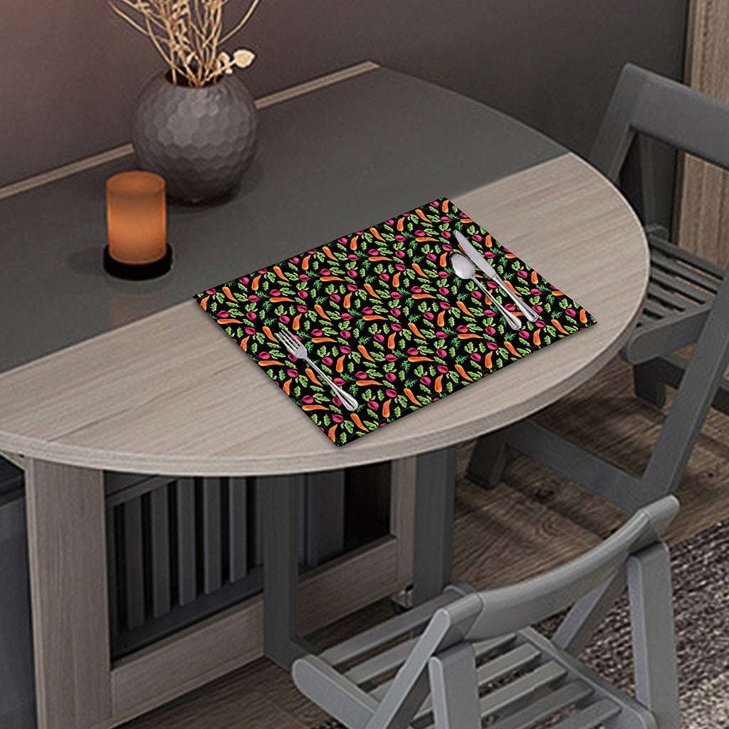 Watercolor Carrot And Radish Print Placemat