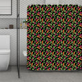Watercolor Carrot And Radish Print Polyester Shower Curtain