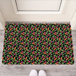 Watercolor Carrot And Radish Print Rubber Doormat