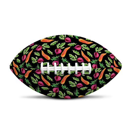 Watercolor Carrot And Radish Print Rugby Ball