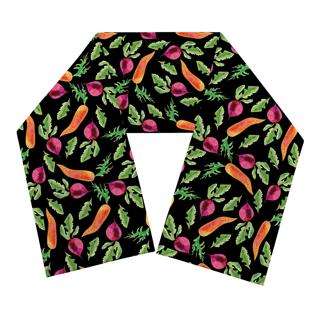 Watercolor Carrot And Radish Print Scarf