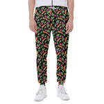 Watercolor Carrot And Radish Print Scuba Joggers