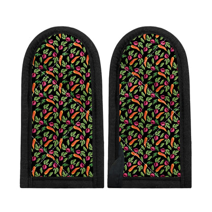 Watercolor Carrot And Radish Print Skillet Handle Cover