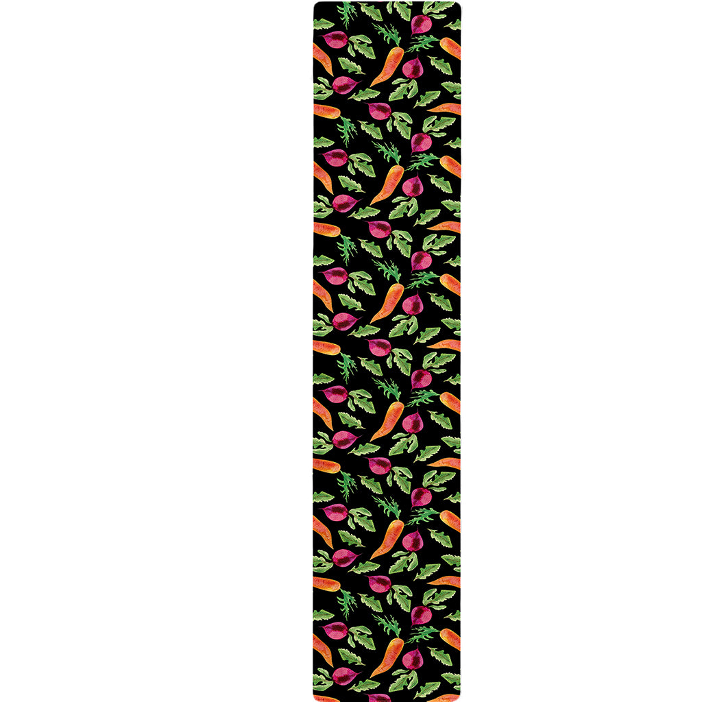 Watercolor Carrot And Radish Print Table Runner