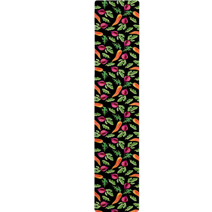 Watercolor Carrot And Radish Print Table Runner