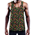 Watercolor Carrot And Radish Print Men's Workout Tank Top