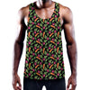 Watercolor Carrot And Radish Print Training Tank Top