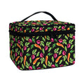 Watercolor Carrot And Radish Print Travel Makeup Bag