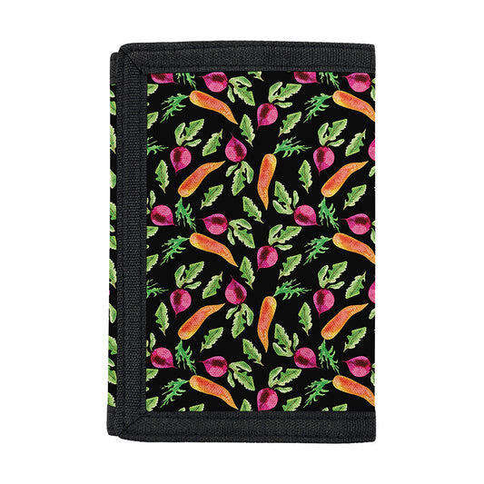 Watercolor Carrot And Radish Print Trifold Wallet