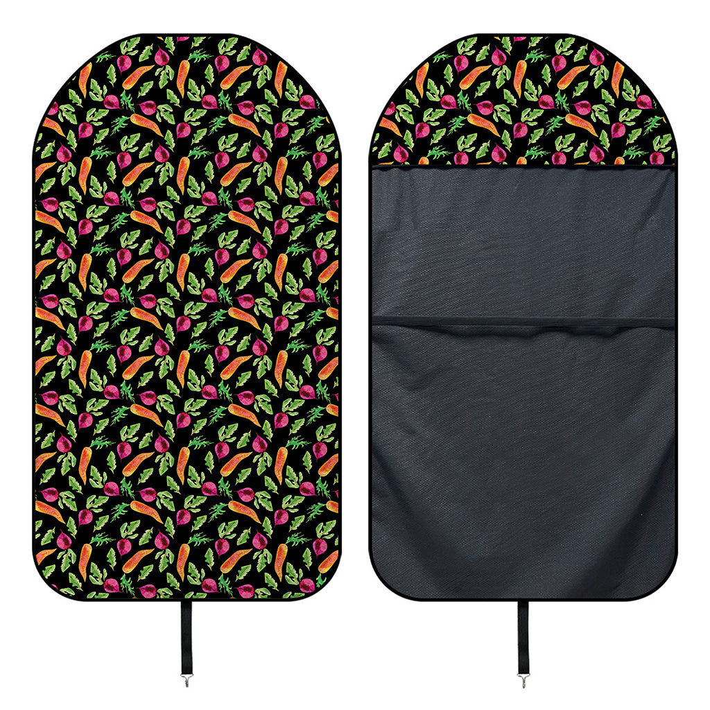 Watercolor Carrot And Radish Print Waterproof Car Seat Cover