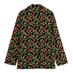 Watercolor Carrot And Radish Print Women's Blazer