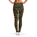 Watercolor Carrot And Radish Print Women's Leggings