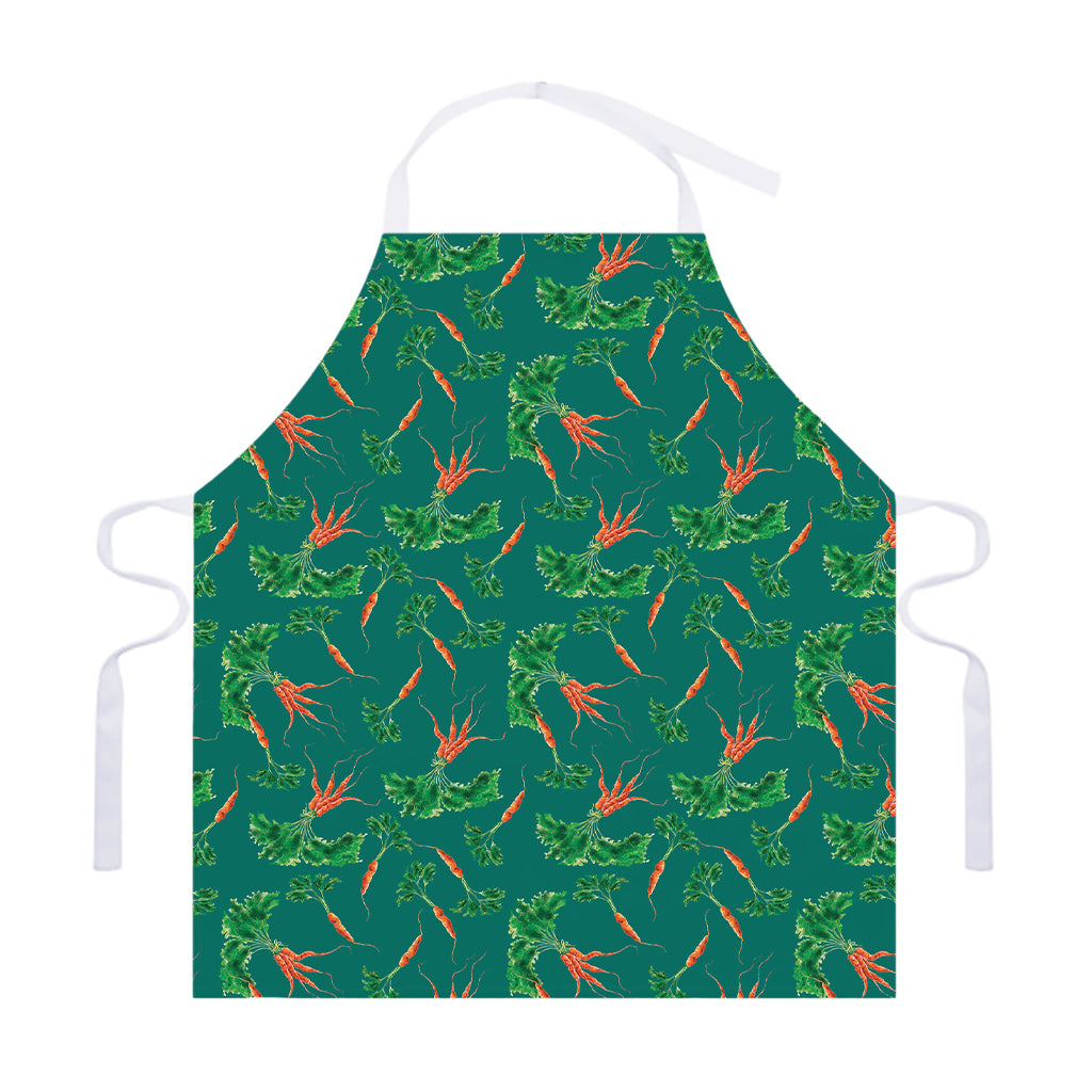 Watercolor Carrot Pattern Print Adjustable Apron