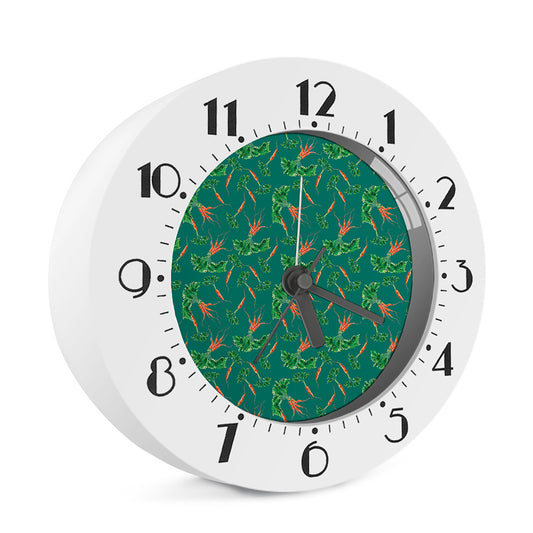 Watercolor Carrot Pattern Print Alarm Clock