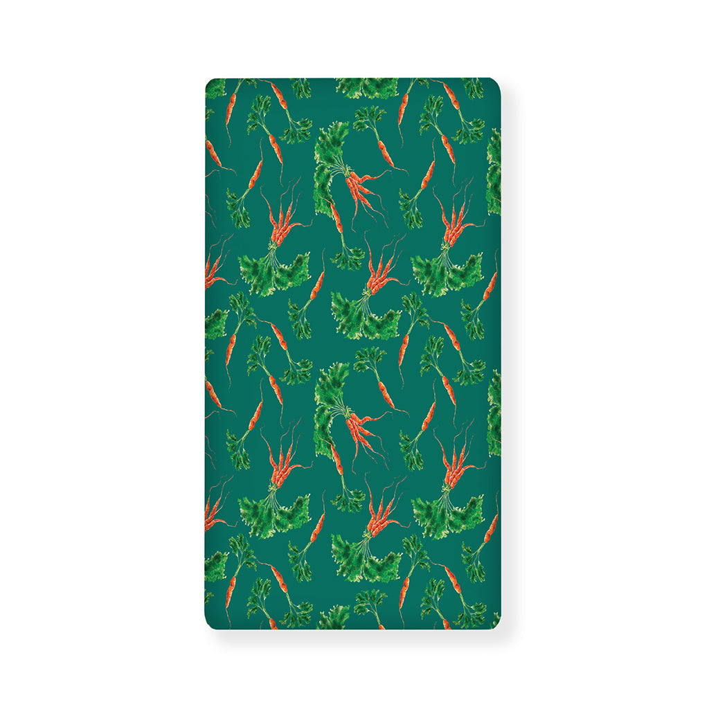 Watercolor Carrot Pattern Print Baby Crib Sheet