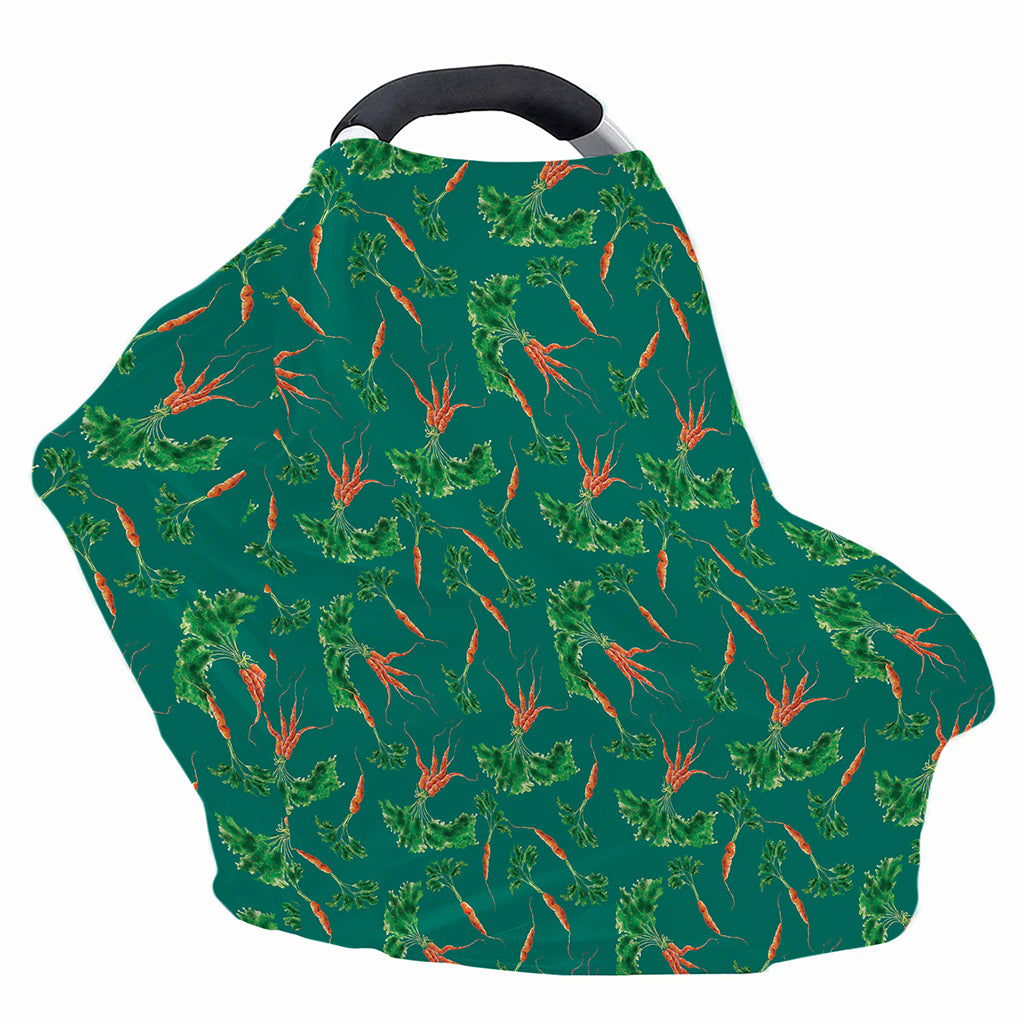 Watercolor Carrot Pattern Print Baby Seat Cover