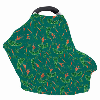 Watercolor Carrot Pattern Print Baby Seat Cover