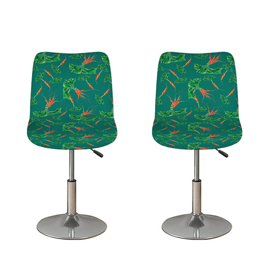 Watercolor Carrot Pattern Print Bar Stool Covers