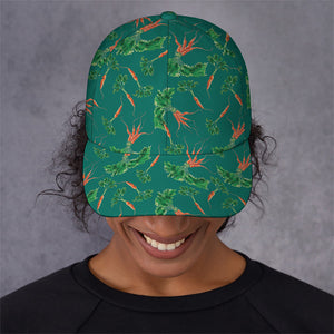 Watercolor Carrot Pattern Print Baseball Cap